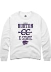 Main image for Sydney Burton Rally Mens White K-State Wildcats NIL Sport Icon Crew Sweatshirt