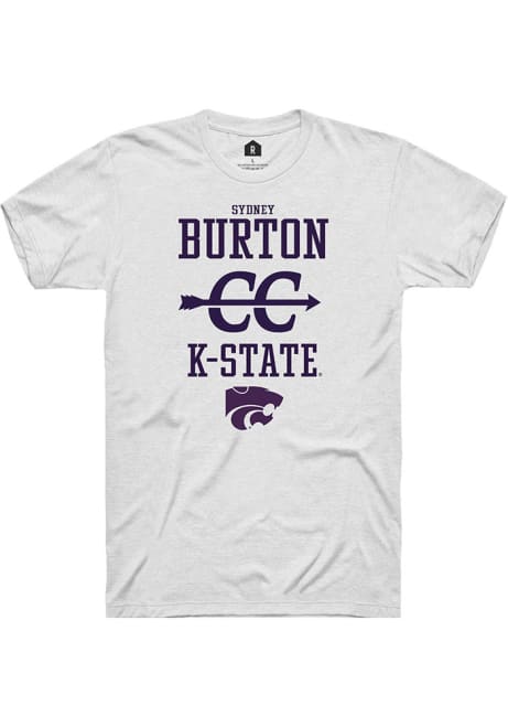 Sydney Burton White K-State Wildcats NIL Sport Icon Short Sleeve T Shirt
