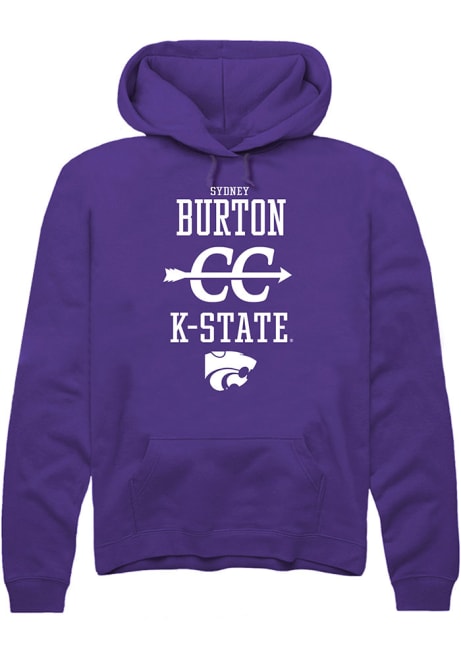 Sydney Burton Rally Mens Purple K-State Wildcats NIL Sport Icon Hooded Sweatshirt