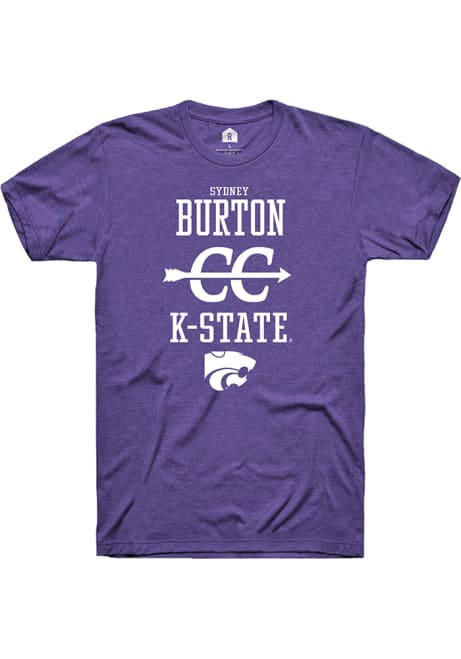 Sydney Burton Purple K-State Wildcats NIL Sport Icon Short Sleeve T Shirt