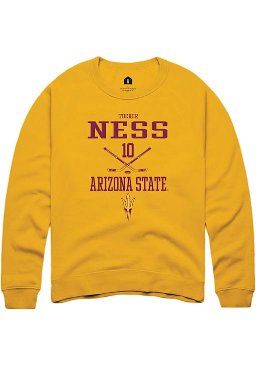 Tucker Ness Arizona State Sun Devils Mens GOLD NIL Sport Icon Crew