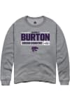 Main image for Sydney Burton Rally Mens Graphite K-State Wildcats NIL Stacked Box Crew Sweatshirt