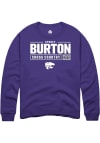 Main image for Sydney Burton Rally Mens Purple K-State Wildcats NIL Stacked Box Crew Sweatshirt