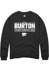 Main image for Sydney Burton Rally Mens Black K-State Wildcats NIL Stacked Box Crew Sweatshirt