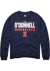 Main image for Aden O'Donnell Rally Mens Navy Blue Illinois Fighting Illini NIL Stacked Box Crew Sweatshirt