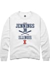 Main image for Collin Jennings Rally Mens White Illinois Fighting Illini NIL Sport Icon Crew Sweatshirt