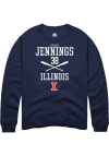 Main image for Collin Jennings Rally Mens Navy Blue Illinois Fighting Illini NIL Sport Icon Crew Sweatshirt