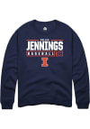 Main image for Collin Jennings Rally Mens Navy Blue Illinois Fighting Illini NIL Stacked Box Crew Sweatshirt