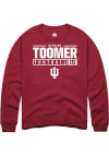 Main image for Nicolas Toomer Rally Mens Red Indiana Hoosiers NIL Stacked Box Crew Sweatshirt