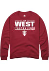 Main image for Sam West Rally Mens Red Indiana Hoosiers NIL Stacked Box Crew Sweatshirt