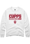 Main image for Gabe Cupps  Rally Indiana Hoosiers Mens White NIL Stacked Box Long Sleeve Crew Sweatshirt