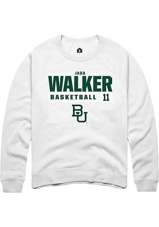 Jada Walker Baylor Bears Mens WHITE NIL Stacked Box Crew