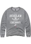 Main image for Trevor Zeigler Rally Mens Graphite Cincinnati Bearcats NIL Sport Icon Crew Sweatshirt