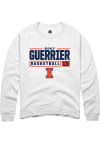 Main image for Quincy Guerrier  Rally Illinois Fighting Illini Mens White NIL Stacked Box Long Sleeve Crew Swea..