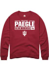 Main image for Kristina Paegle Rally Mens Red Indiana Hoosiers NIL Stacked Box Crew Sweatshirt