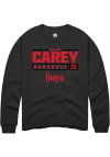 Main image for Dylan Carey Rally Mens Black Nebraska Cornhuskers NIL Stacked Box Crew Sweatshirt