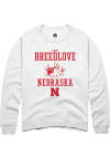Main image for Lani Breedlove Rally Mens White Nebraska Cornhuskers NIL Sport Icon Crew Sweatshirt