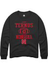 Main image for Landon Ternus  Rally Nebraska Cornhuskers Mens Black NIL Sport Icon Long Sleeve Crew Sweatshirt