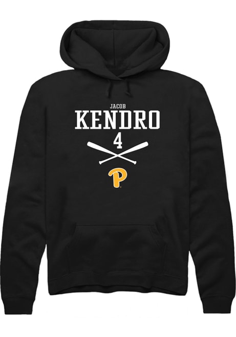 Jacob Kendro Rally Mens Black Pitt Panthers NIL Sport Icon Hooded Sweatshirt