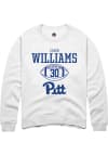 Main image for Caleb Williams  Rally Pitt Panthers Mens White NIL Sport Icon Long Sleeve Crew Sweatshirt