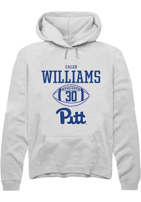 Caleb Williams Rally Mens White Pitt Panthers NIL Sport Icon Hooded Sweatshirt