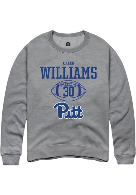 Caleb Williams Rally Mens Graphite Pitt Panthers NIL Sport Icon Crew Sweatshirt