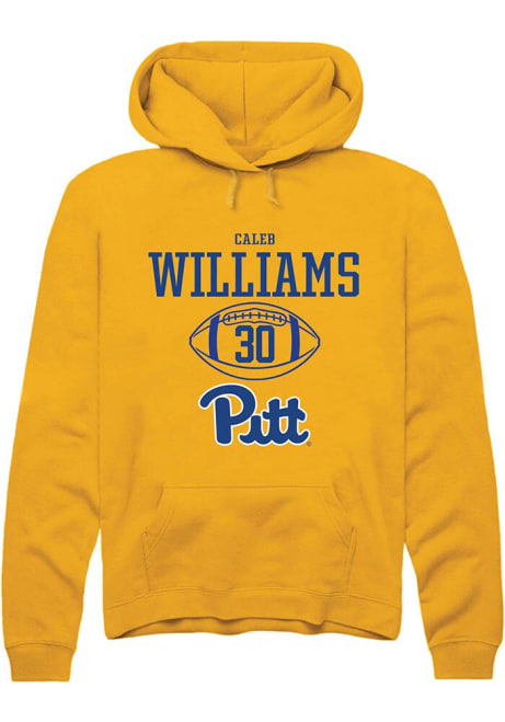 Caleb Williams Rally Mens Gold Pitt Panthers NIL Sport Icon Hooded Sweatshirt