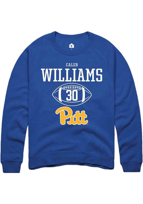 Caleb Williams Rally Mens Blue Pitt Panthers NIL Sport Icon Crew Sweatshirt