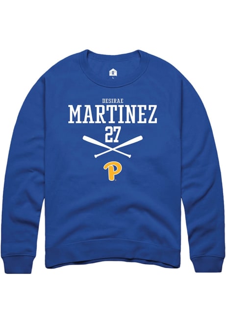 Desirae Martinez Rally Mens Blue Pitt Panthers NIL Sport Icon Crew Sweatshirt