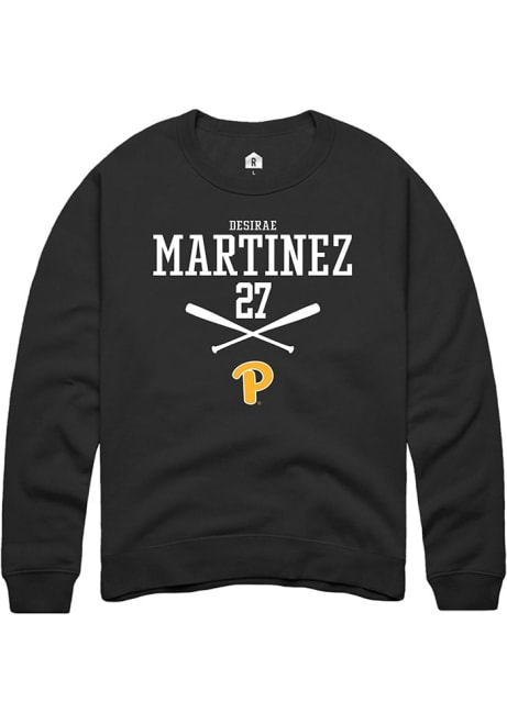 Desirae Martinez Rally Mens Black Pitt Panthers NIL Sport Icon Crew Sweatshirt