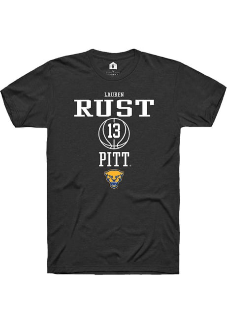 Lauren Rust Black Pitt Panthers NIL Sport Icon Short Sleeve T Shirt