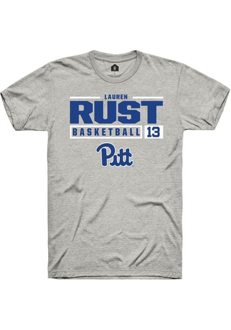 Lauren Rust Ash Pitt Panthers NIL Stacked Box Short Sleeve T Shirt