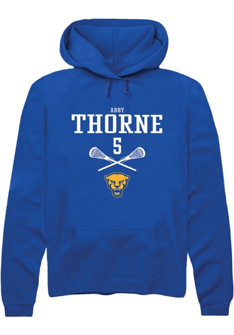 Abby Thorne Rally Mens Blue Pitt Panthers NIL Sport Icon Hooded Sweatshirt