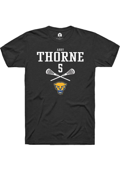 Abby Thorne Black Pitt Panthers NIL Sport Icon Short Sleeve T Shirt