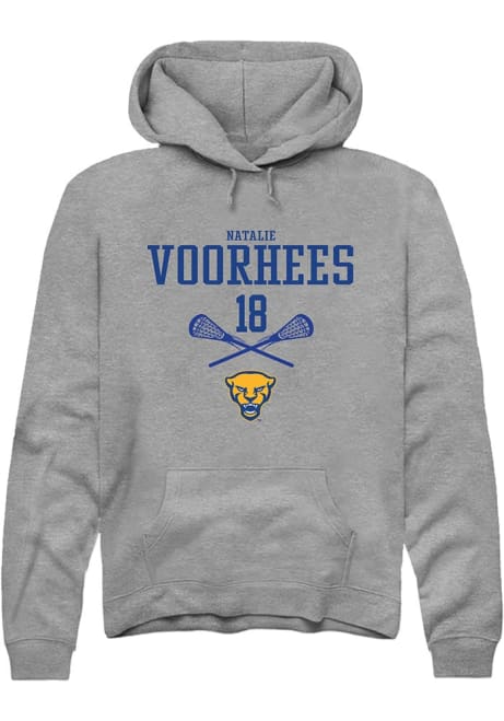 Natalie Voorhees Rally Mens Graphite Pitt Panthers NIL Sport Icon Hooded Sweatshirt