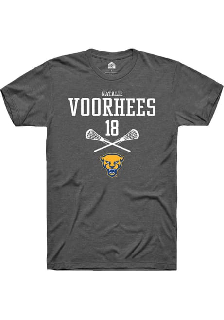 Natalie Voorhees Dark Grey Pitt Panthers NIL Sport Icon Short Sleeve T Shirt