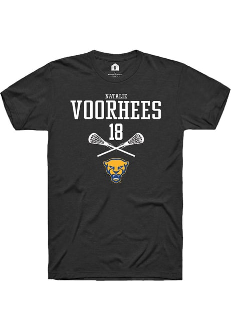 Natalie Voorhees Black Pitt Panthers NIL Sport Icon Short Sleeve T Shirt