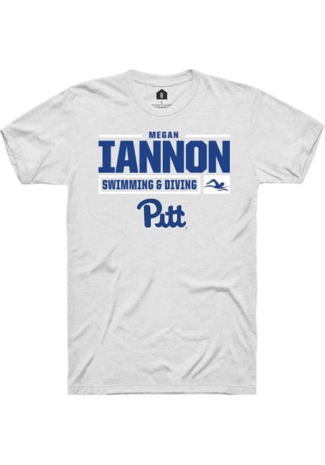 Megan Iannon White Pitt Panthers NIL Stacked Box Short Sleeve T Shirt