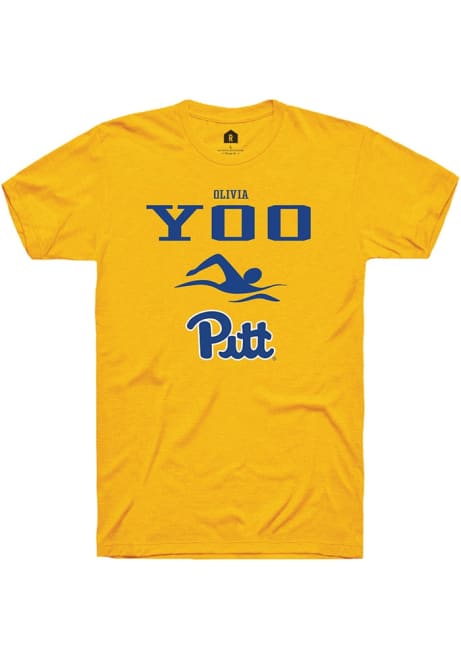 Olivia Yoo Gold Pitt Panthers NIL Sport Icon Short Sleeve T Shirt