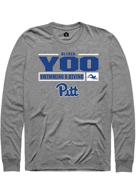 Olivia Yoo Rally Mens Graphite Pitt Panthers NIL Stacked Box Tee