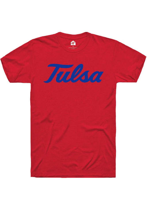 Tulsa Golden Hurricane Red Rally Alt Logo Short Sleeve T Shirt