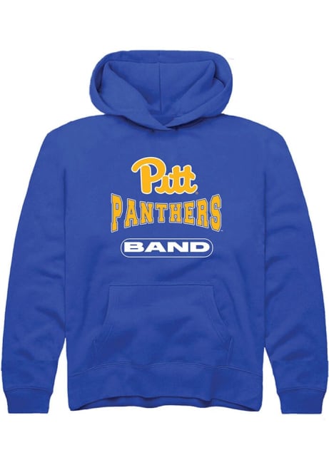 Youth Pitt Panthers Blue Rally Band Long Sleeve Hooded Sweatshirt