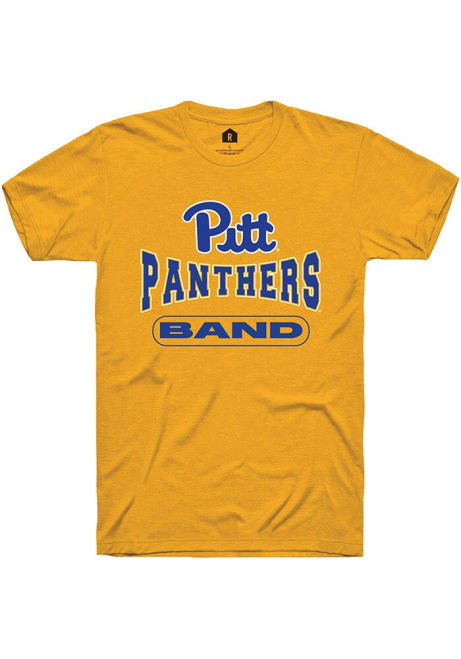 Pitt Panthers Gold Rally Band Short Sleeve T Shirt