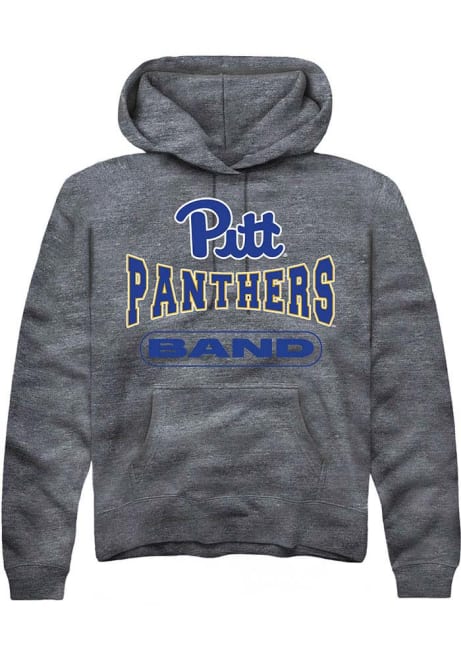 Mens Pitt Panthers Grey Rally Band Hooded Sweatshirt