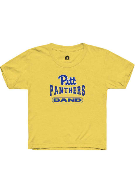 Youth Pitt Panthers Yellow Rally Band Short Sleeve T-Shirt