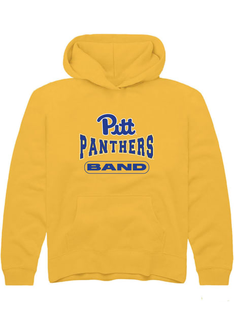 Youth Pitt Panthers Gold Rally Band Long Sleeve Hooded Sweatshirt