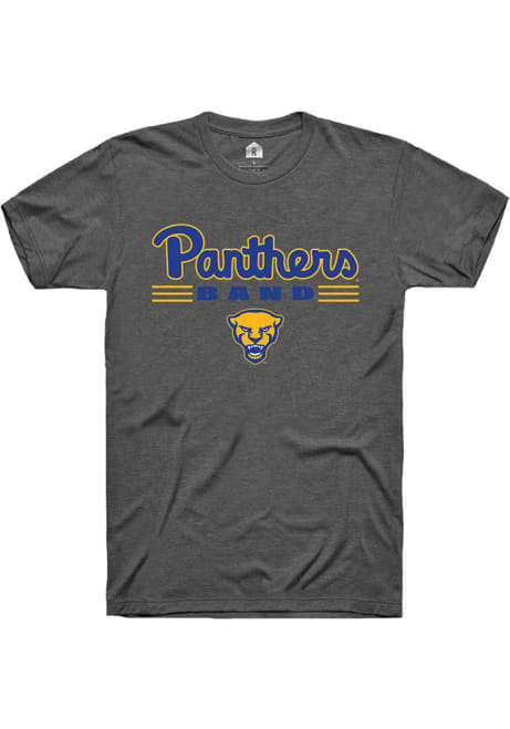 Pitt Panthers Grey Rally Band Bars Short Sleeve T Shirt