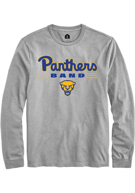 Mens Pitt Panthers Grey Rally Band Bars Tee