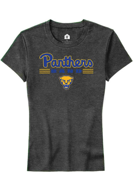 Pitt Panthers Grey Rally Band Bars Short Sleeve T-Shirt