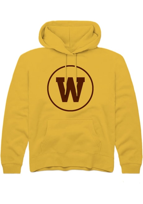 Youth Western Michigan Broncos Gold Rally Alt Logo Long Sleeve Hooded Sweatshirt